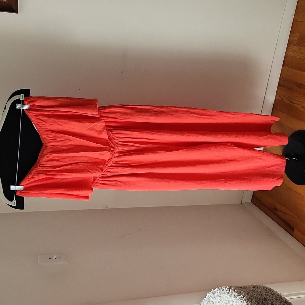 Sugar and Lips orange wide leg jumpsuit. Size L.